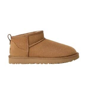 NEW UGG Classic Ultra Mini Shearling Booties Slip-On Chestnut Womens Size 7
